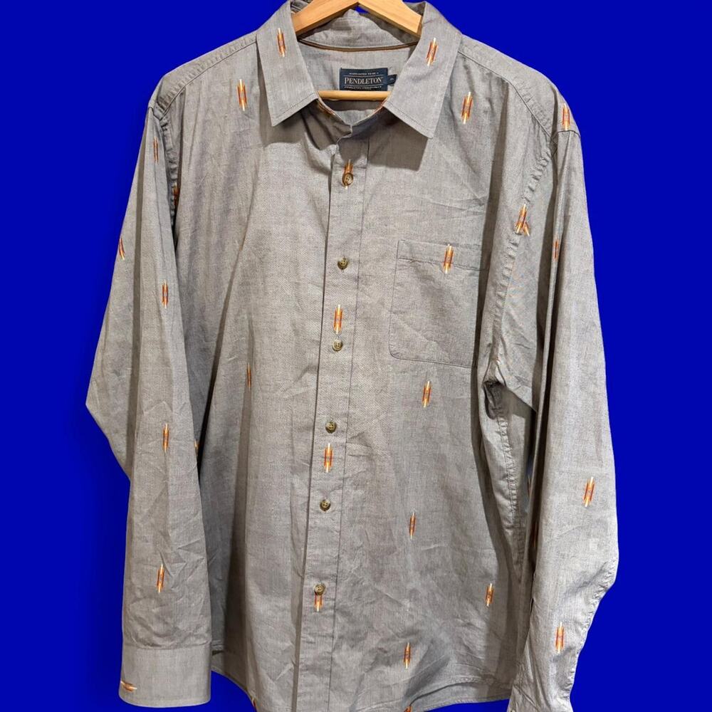 Pendleton grey button up shirt